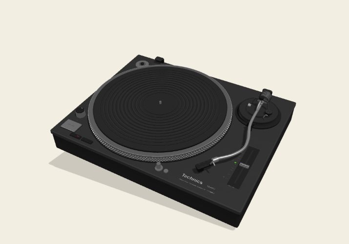 Technics SL-1210MK2, reconstitution 3D Pacto